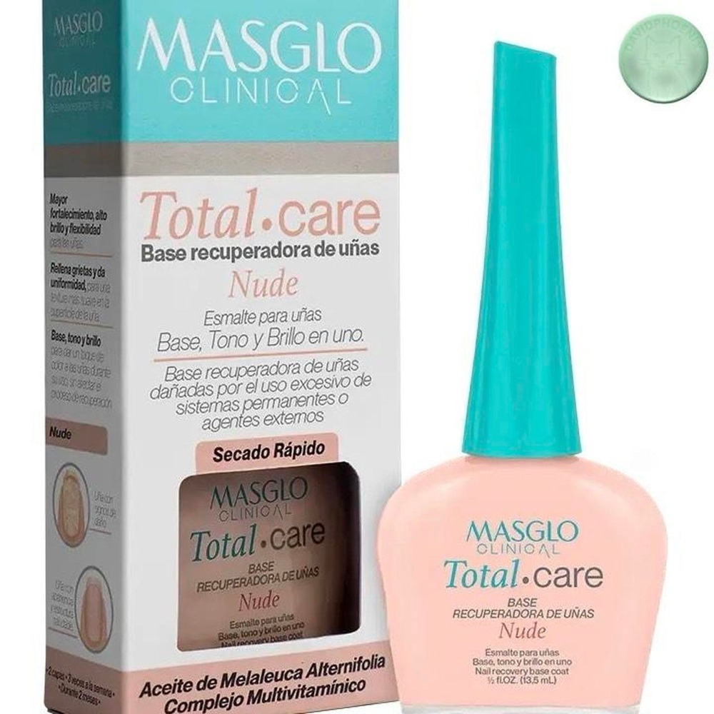 MASGLO Clinical Total Care – Nude | Nail Recovery Base Coat | Strength & Shine